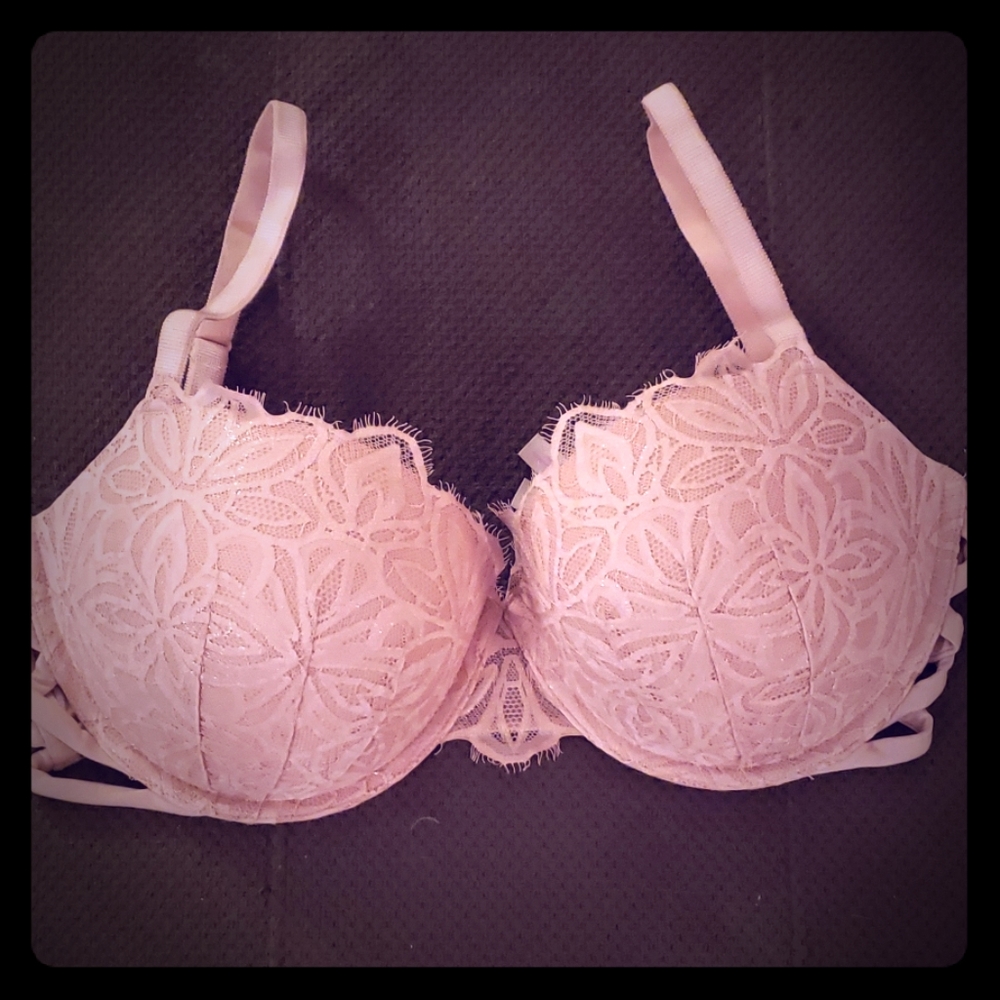 Victoria's Secret PINK sparkle nude bra 34DDD